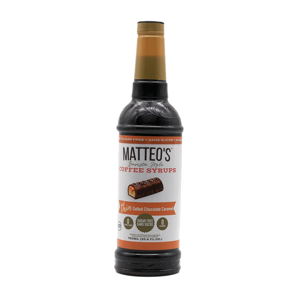 Matteo’s - Gesalzenes Schokoladenkaramell - Kaffeesirup (zuckerfrei) 0,75 l