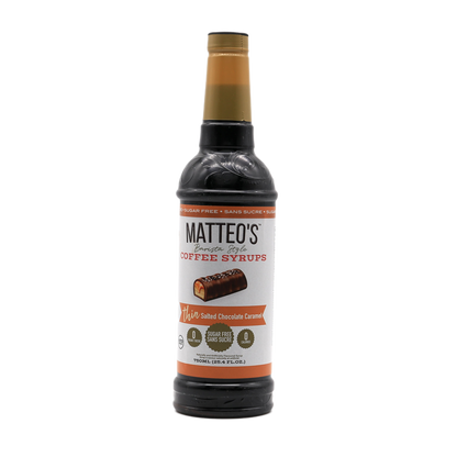 Matteo’s - Gesalzenes Schokoladenkaramell - Kaffeesirup (zuckerfrei) 0,75 l