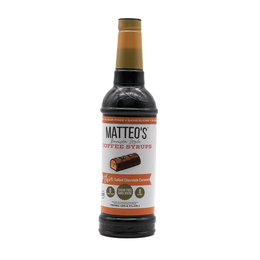 Matteo’s - Gesalzenes Schokoladenkaramell - Kaffeesirup (zuckerfrei) 0,75 l